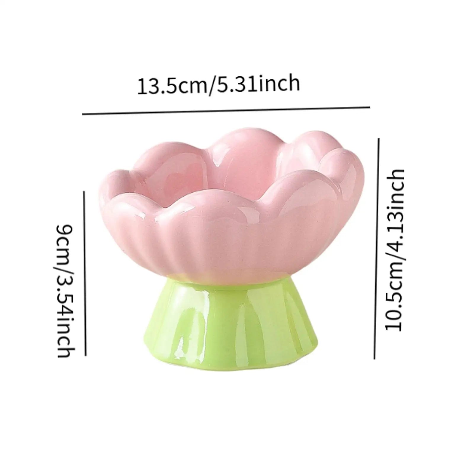 Bol Élevé en Céramique pour Animaux – Design Tulipe pour Chats & Petits Chiens