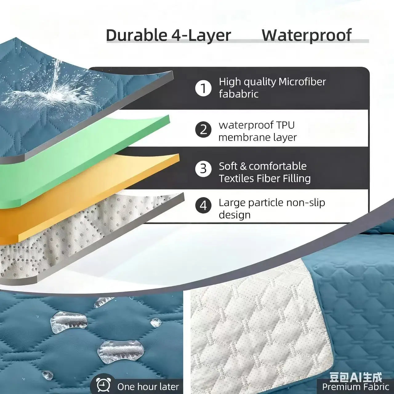 Couverture Imperméable Antidérapante pour Chien et Chat