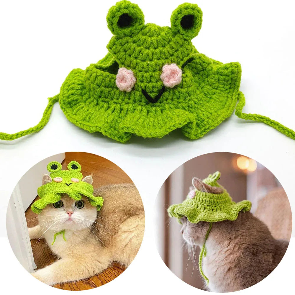 Chapeau tricoté mignon pour chats et petits chiens