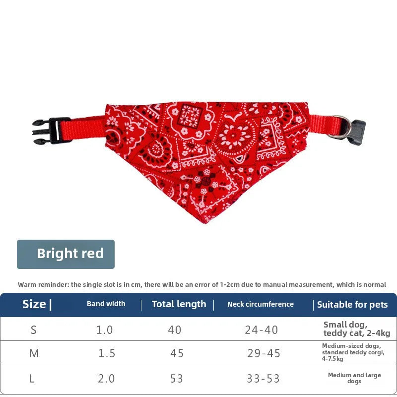 1 pièce Foulard triangulaire réglable pour chiens et chats