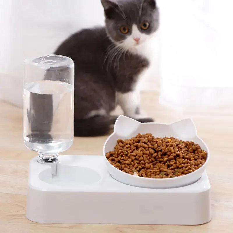 Bol Inclinable 15° pour Animaux avec Distributeur d’Eau Automatique