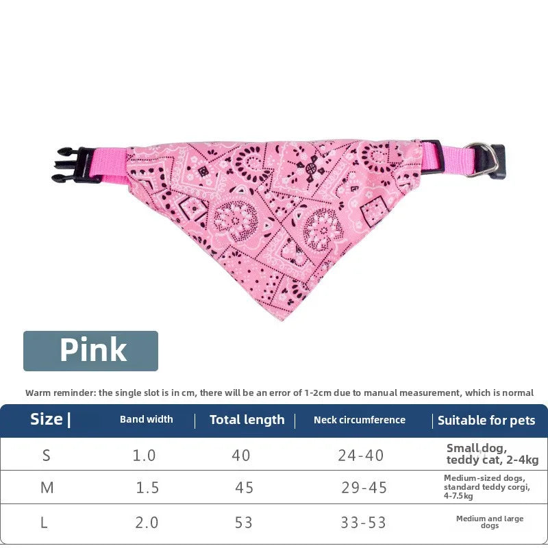 1 pièce Foulard triangulaire réglable pour chiens et chats