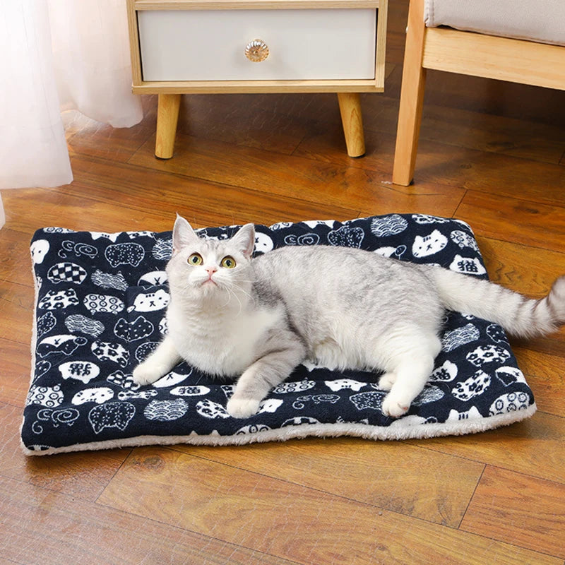 Tapis Épais pour Chat en Flanelle Respirante
