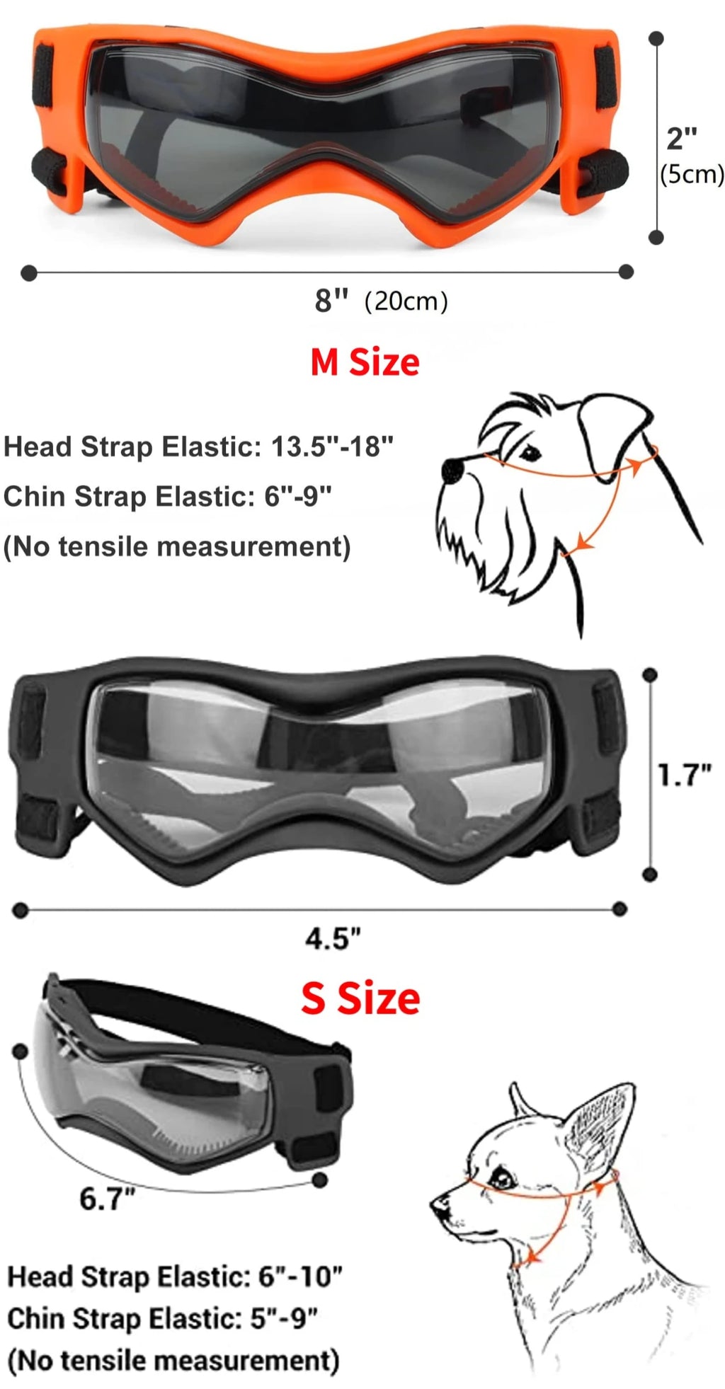 Lunettes de Soleil Ajustables pour Chiens