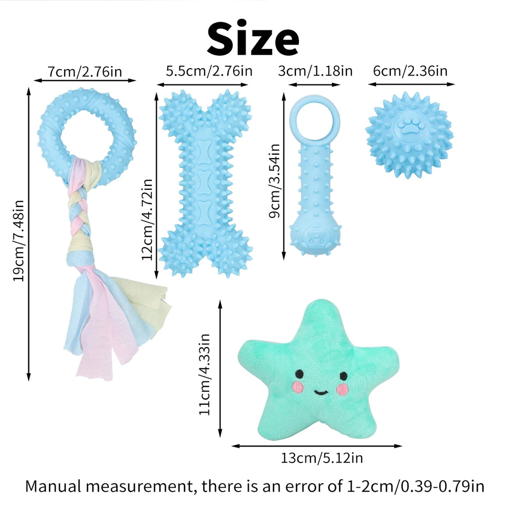 Lot de 5 Jouets en Peluche pour Chiens