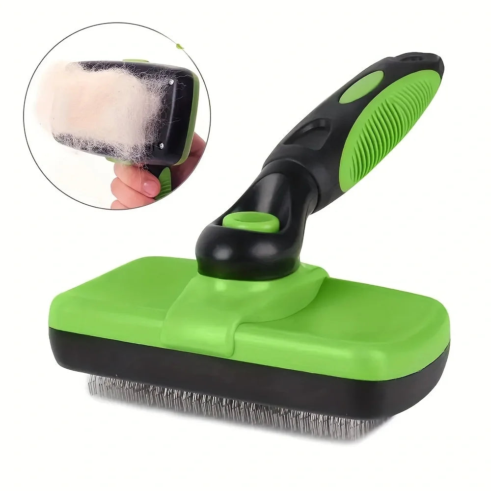 Brosse Auto-nettoyante pour Poils d’Animaux – Peigne Anti-Chute