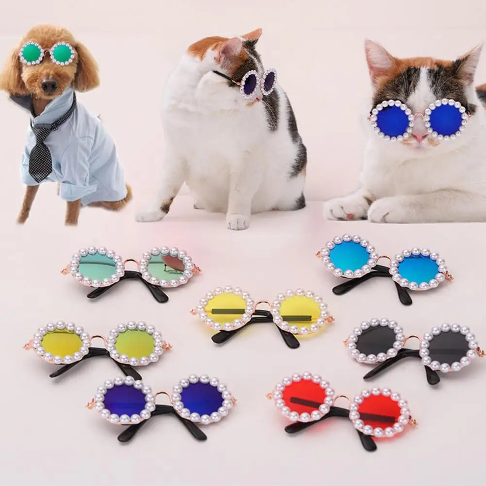 Lunettes de Soleil pour Animaux avec Perles Artificielles