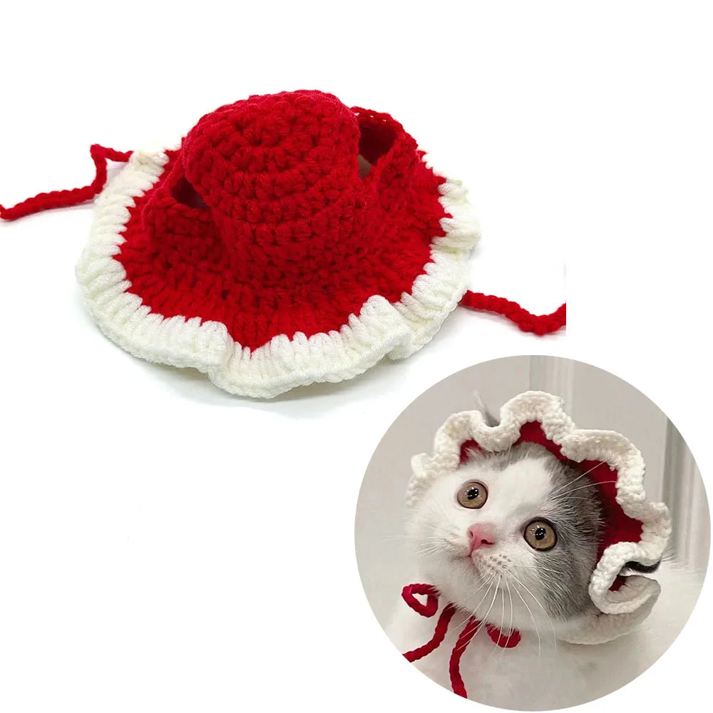 Chapeau tricoté mignon pour chats et petits chiens