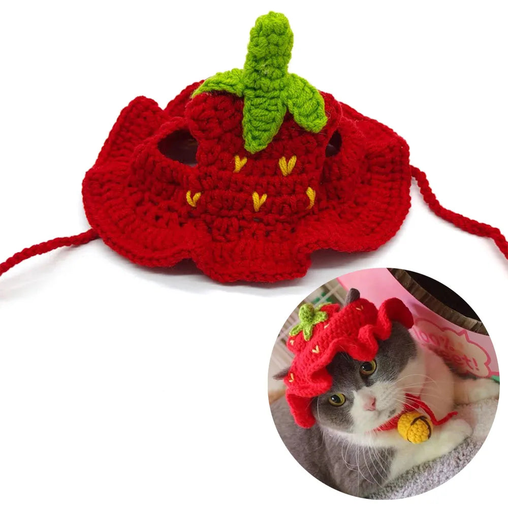 Chapeau tricoté mignon pour chats et petits chiens