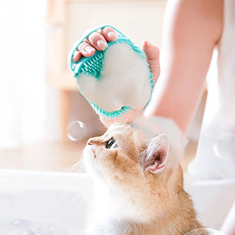Brosse de Bain en Silicone Doux pour Animaux