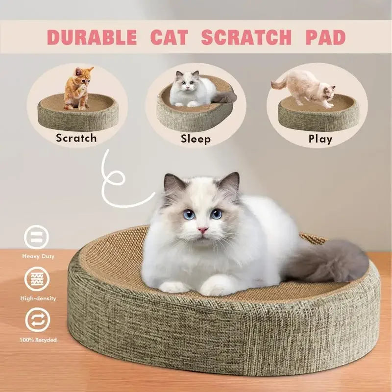 Lit Griffoir Ovale en Sisal pour Chats