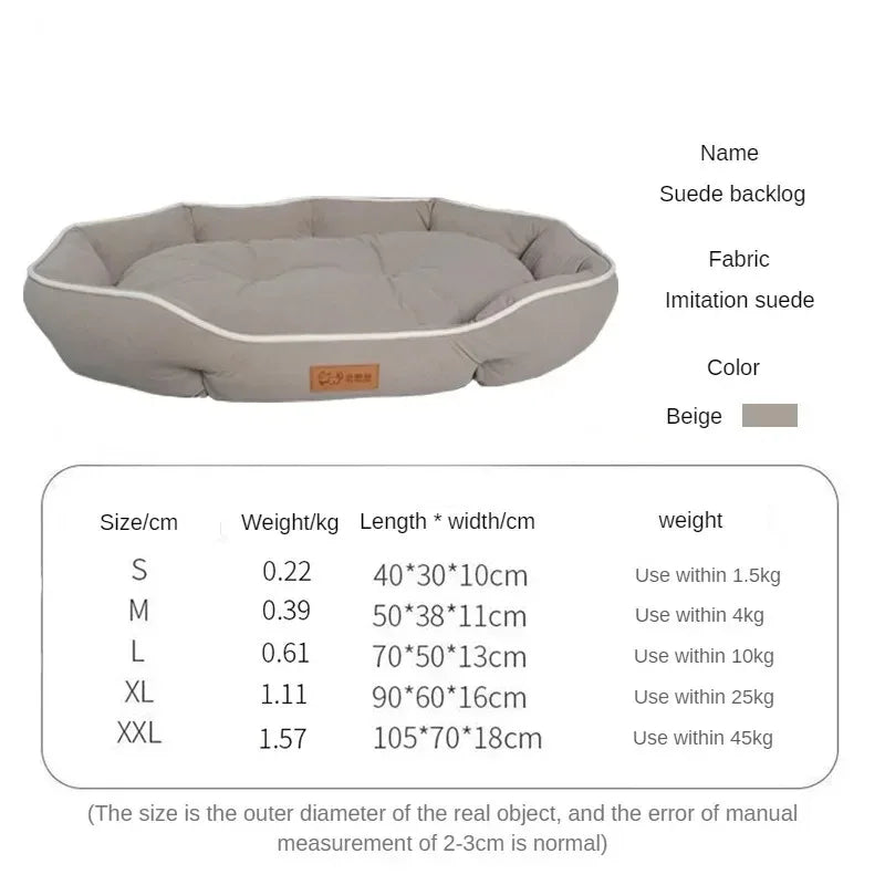 Lit moelleux lavable pour chien – grand coussin respirant pour maison