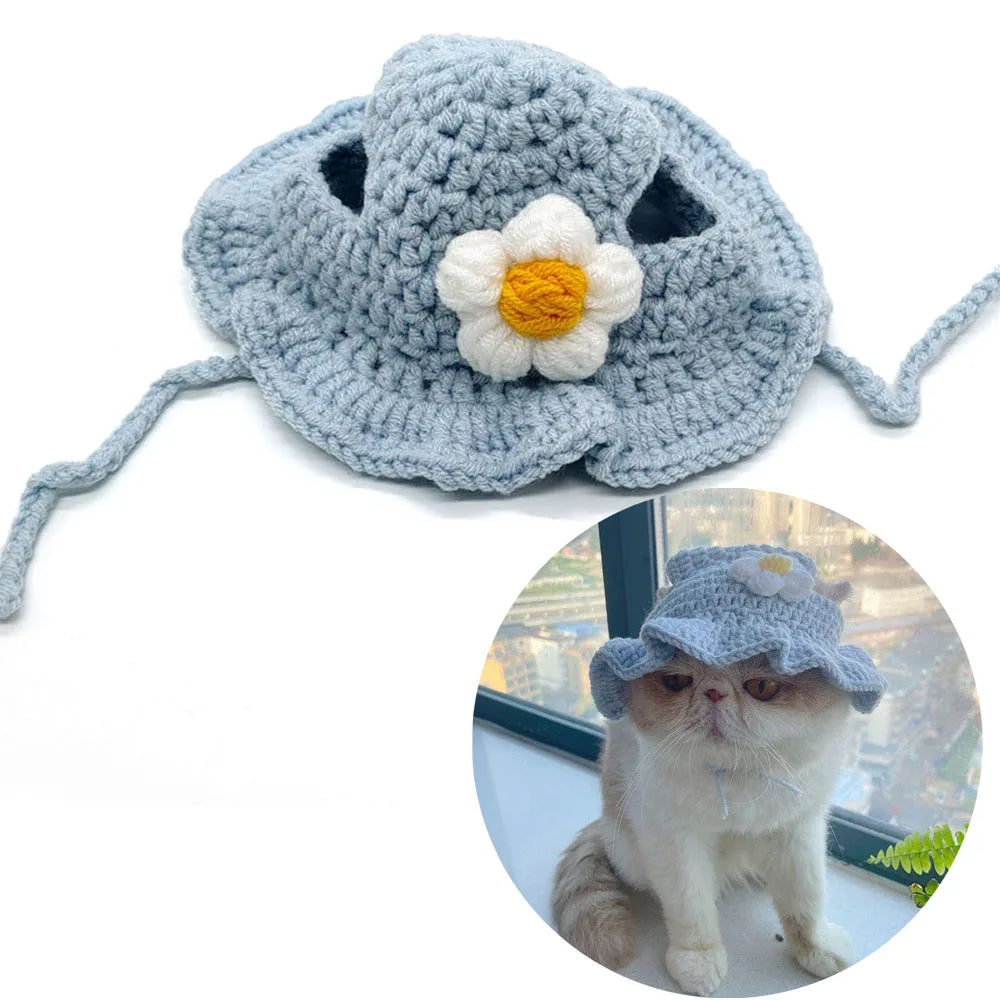 Chapeau tricoté mignon pour chats et petits chiens