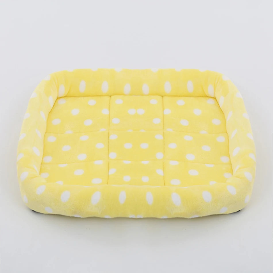Lit doux en peluche pour chien et chat – Forme carrée, lavable, antidérapant