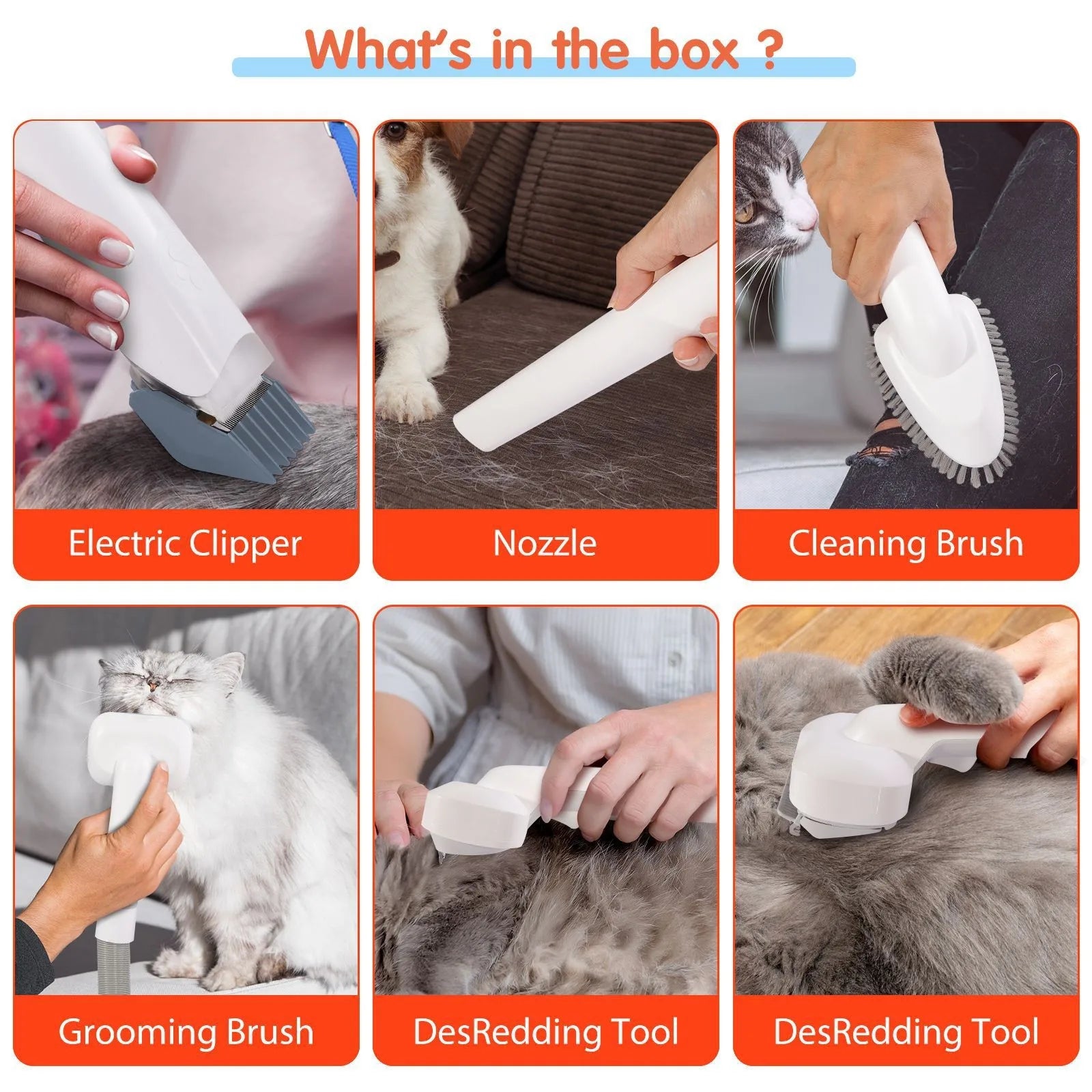 Aspirateur de Toilettage Électronique pour Animaux