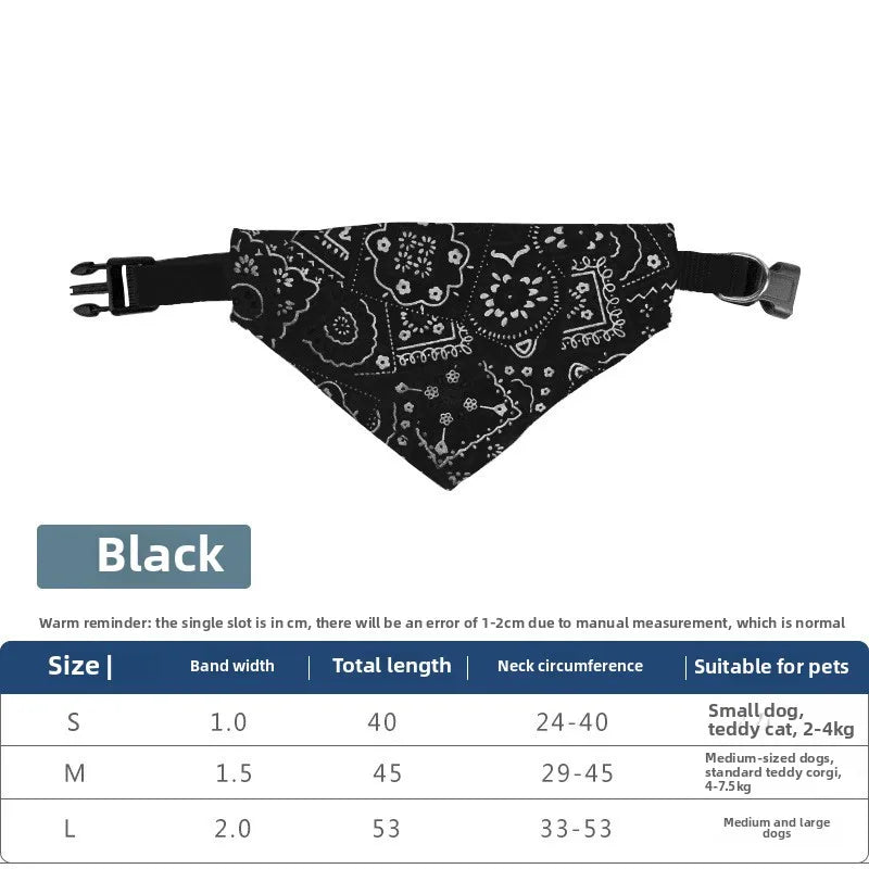 1 pièce Foulard triangulaire réglable pour chiens et chats
