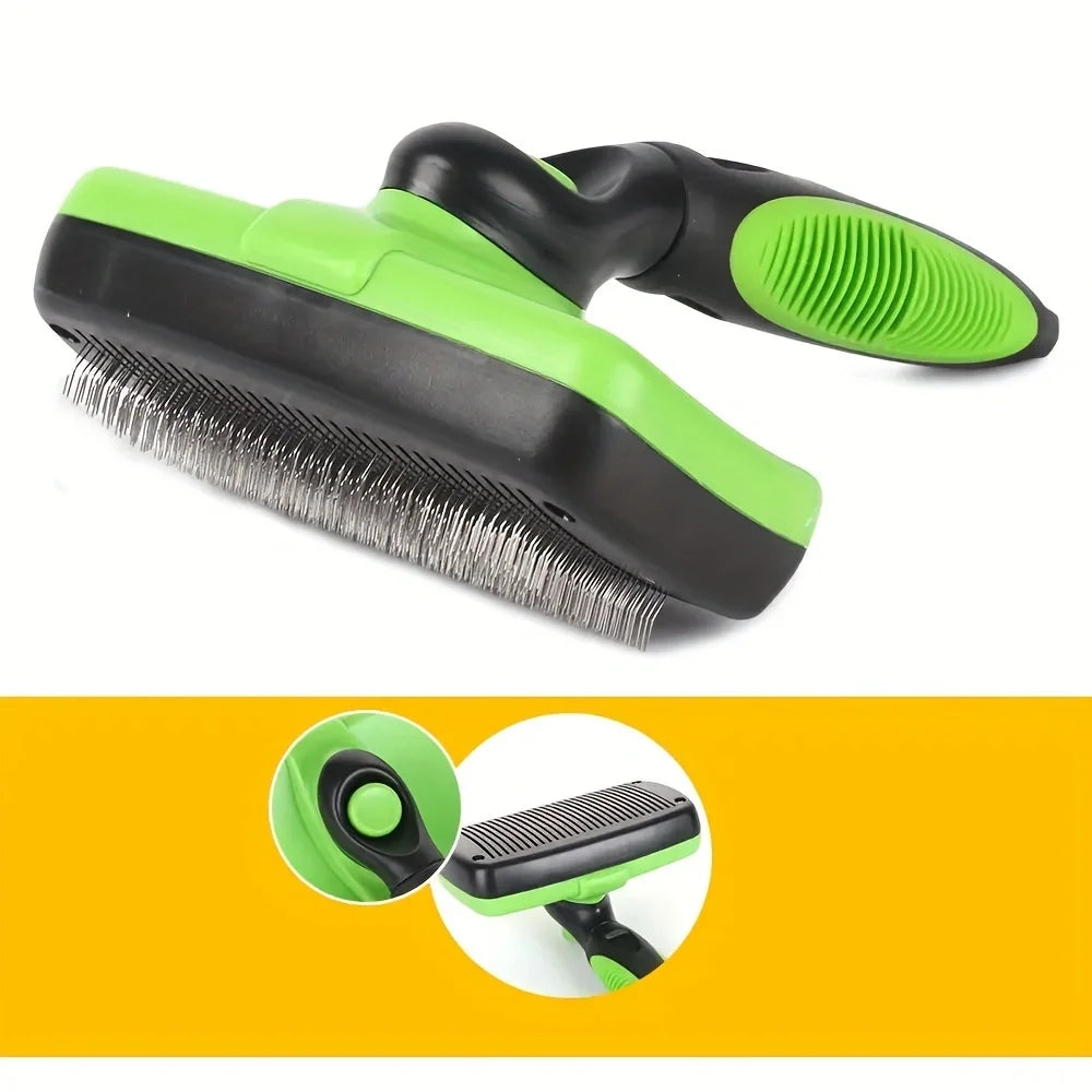 Brosse Auto-nettoyante pour Poils d’Animaux – Peigne Anti-Chute