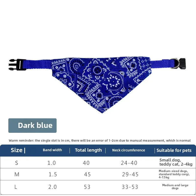 1 pièce Foulard triangulaire réglable pour chiens et chats
