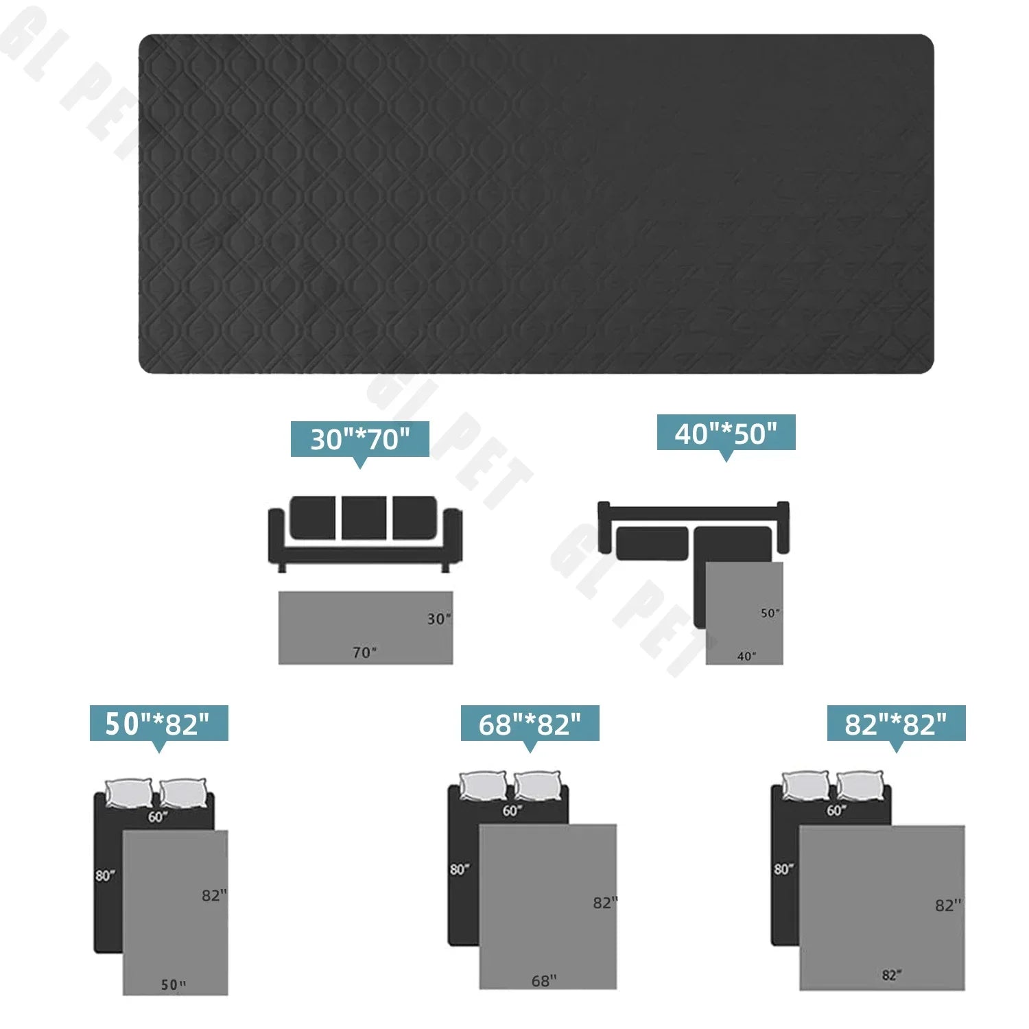 Couverture Imperméable Antidérapante pour Chien et Chat