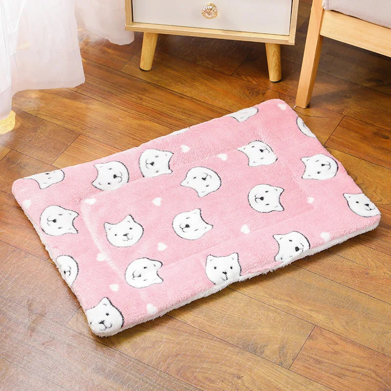 Tapis Épais pour Chat en Flanelle Respirante