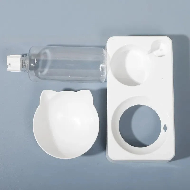 Bol Inclinable 15° pour Animaux avec Distributeur d’Eau Automatique